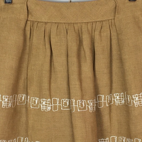 Vintage Y2K LIDA BADAY Linen Skirt with embroidery - Picture 3 of 15
